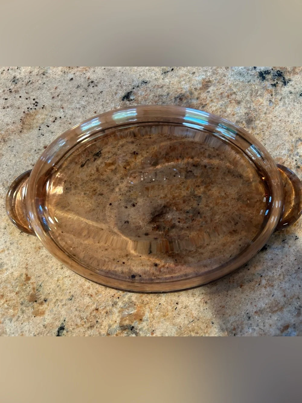Visions 14oz Oval Casserole Brown V-14-B Pyrex Lid P-14-C